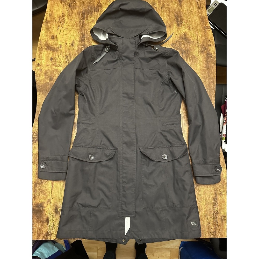 MEC Women's Charcoal Grey Waterproof Parka - Small